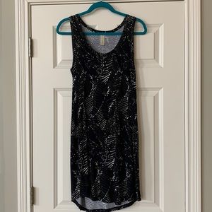 Tank dress size medium navy with green and white